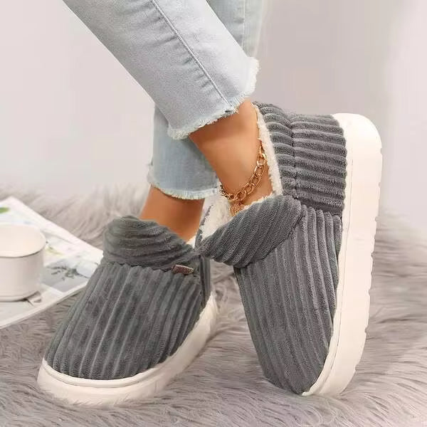 Cozy Cotton Women's Slippers - Warm And Soft Indoor House Shoes For Bedroom